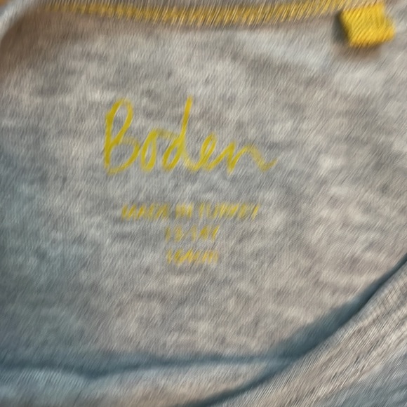 Girls Boden Bee Kind Gray Long Sleeve T-shirt size 13-14 Y - Picture 5 of 5